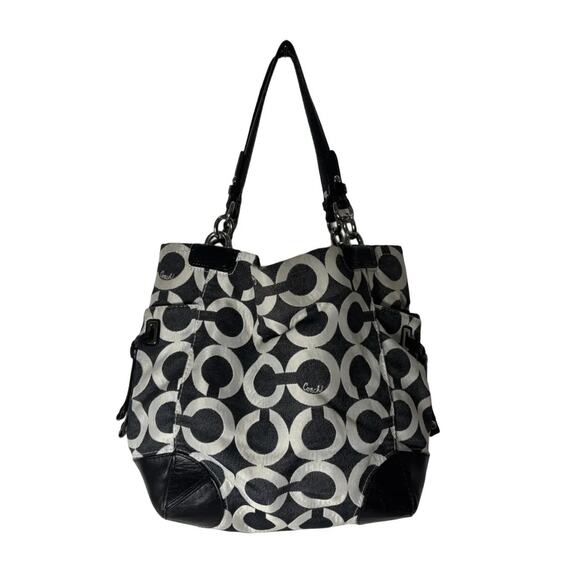 Y2K Coach Optic Signature tote bag - Picture 1 of 10